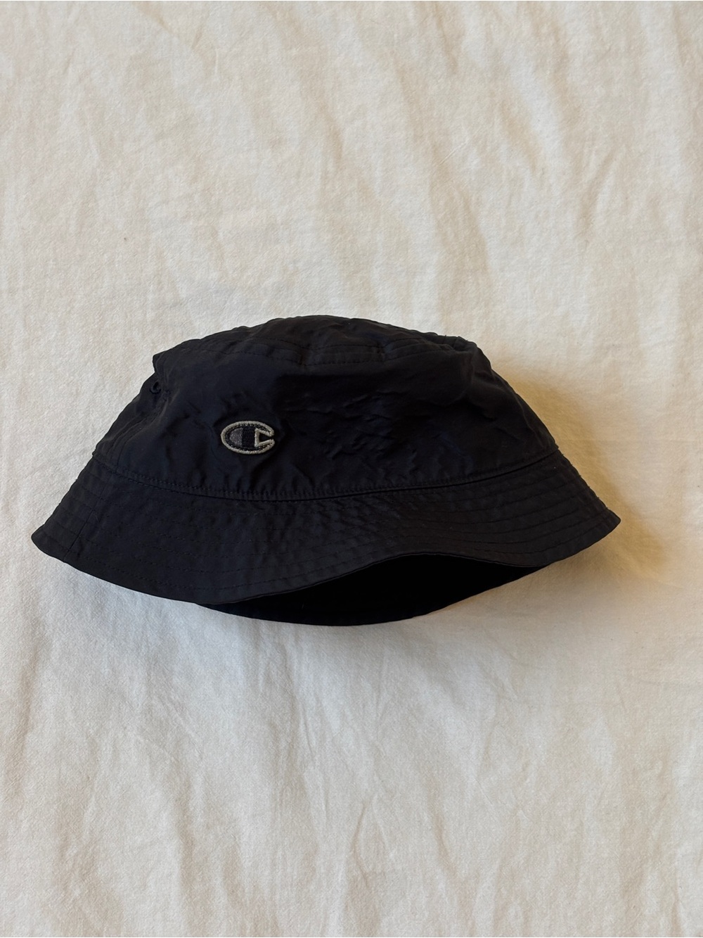 Rick Owens x Champion Black Nylon Bucket Hat Size S/M